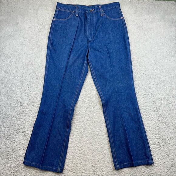 Vintage Wrangler 845 Jeans Mens 36x34 Bootcut Medium Wash Denim USA Made 33x30*